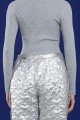 Lorven’s women’s metallic heart-quilted quick-release ski pants by MONT by XAMAS