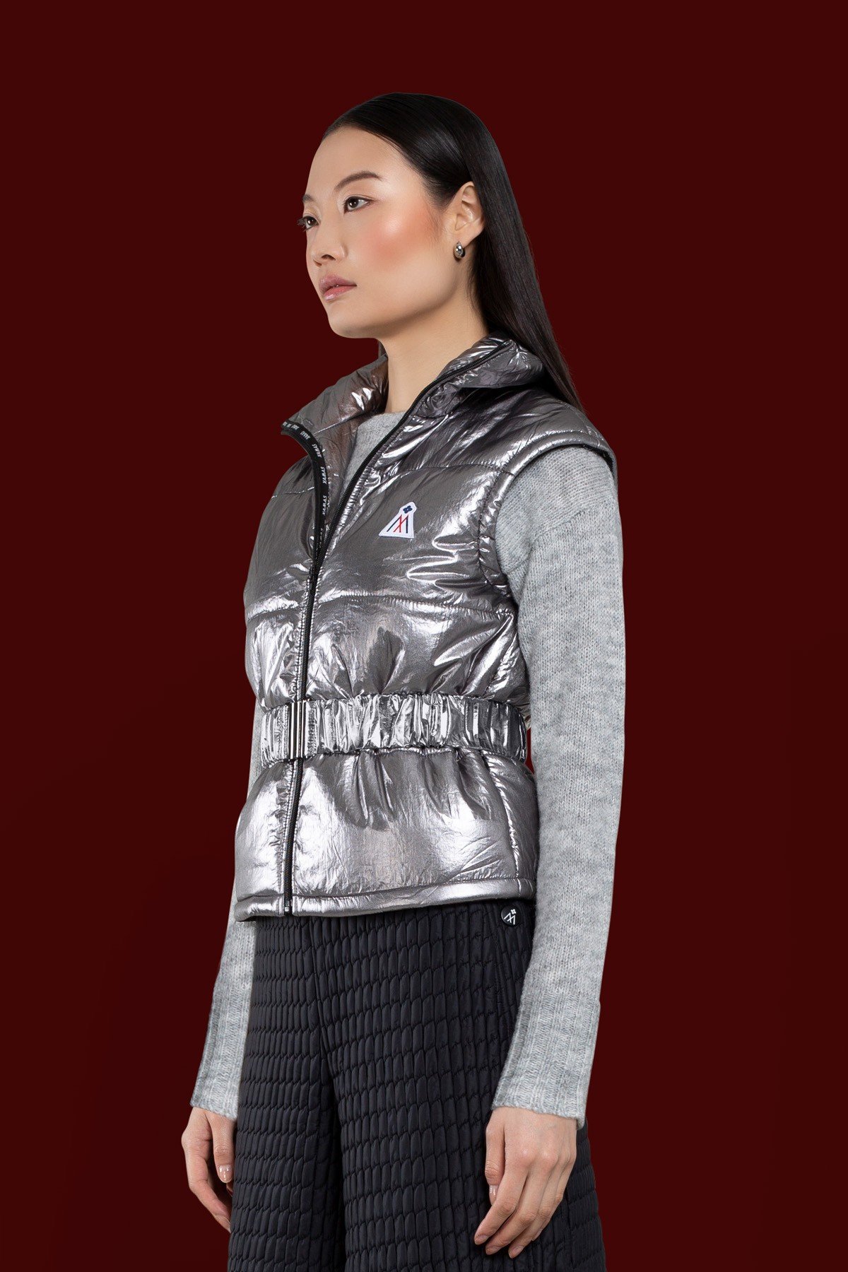 Nerelle Womens Puffy Gilet With Belt (Cruelty-free)